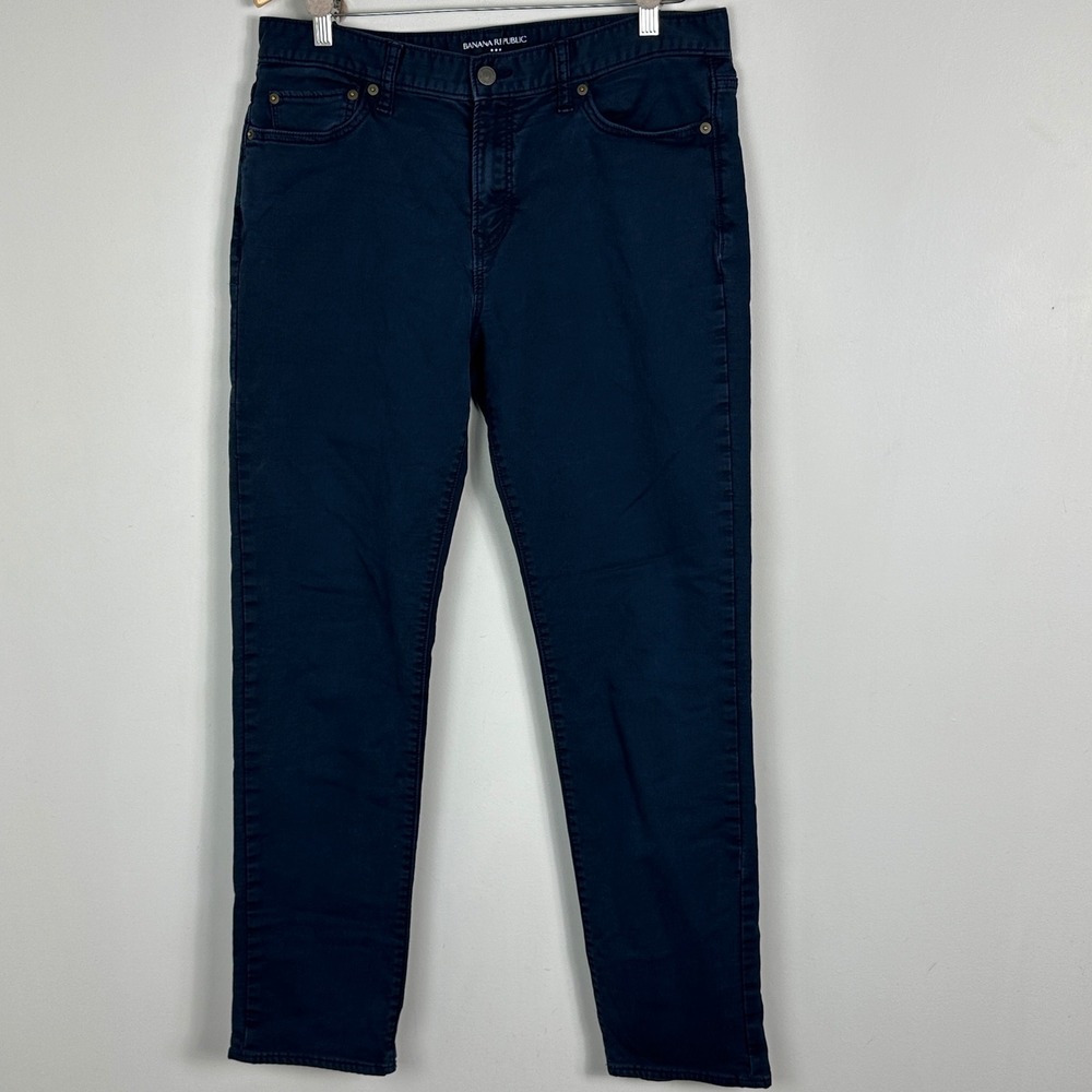 Banana Republic Mens Traveler Jeans Dark Blue Size 34 Slim Fit From 2023 Denim